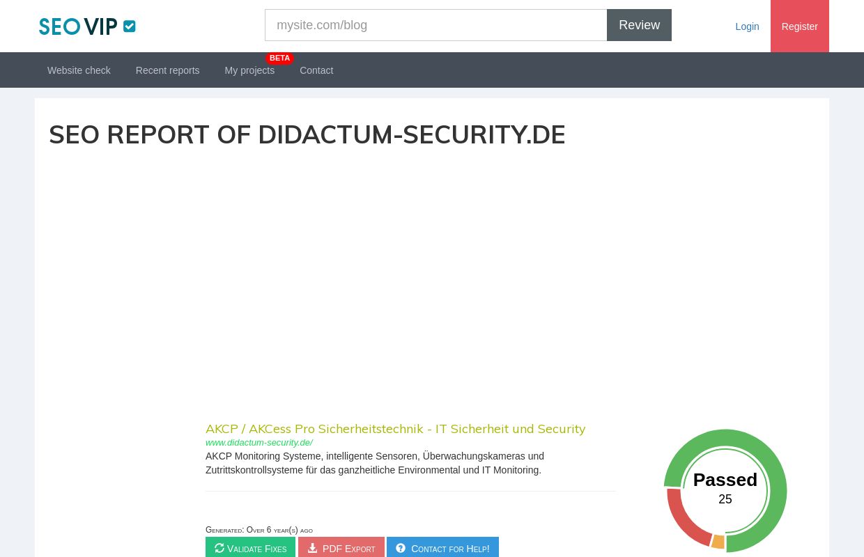 didactum-security.de | Free Online SEO Audit for didactum-security.de | SEOVIP