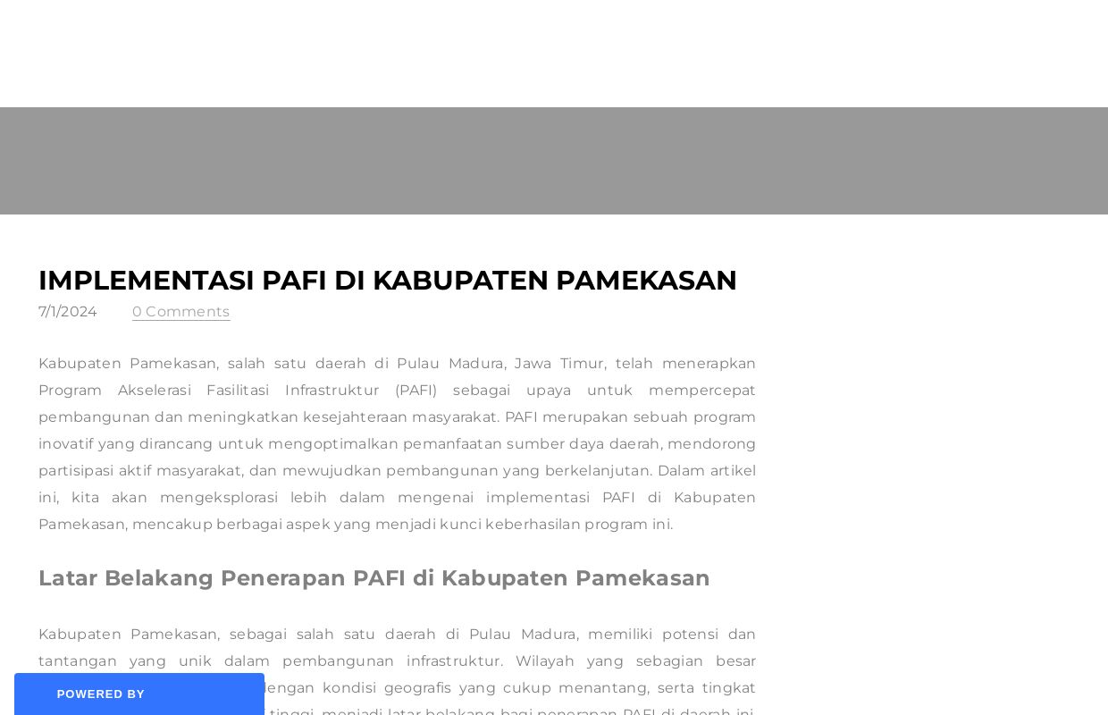 Implementasi PAFI di Kabupaten Pamekasan - Blog