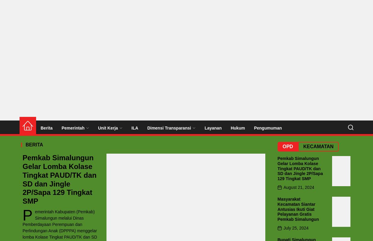 Pemerintahan Kabupaten Simalungun – Situs Resmi