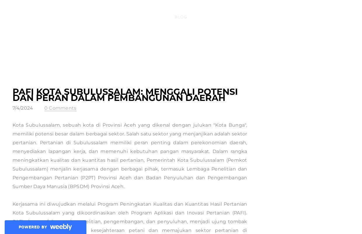PAFI Kota Subulussalam: Menggali Potensi dan Peran dalam Pembangunan Daerah - Blog