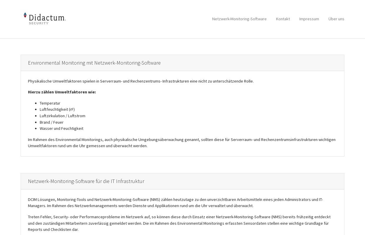 Environmental Monitoring mit Netzwerk-Monitoring-Software