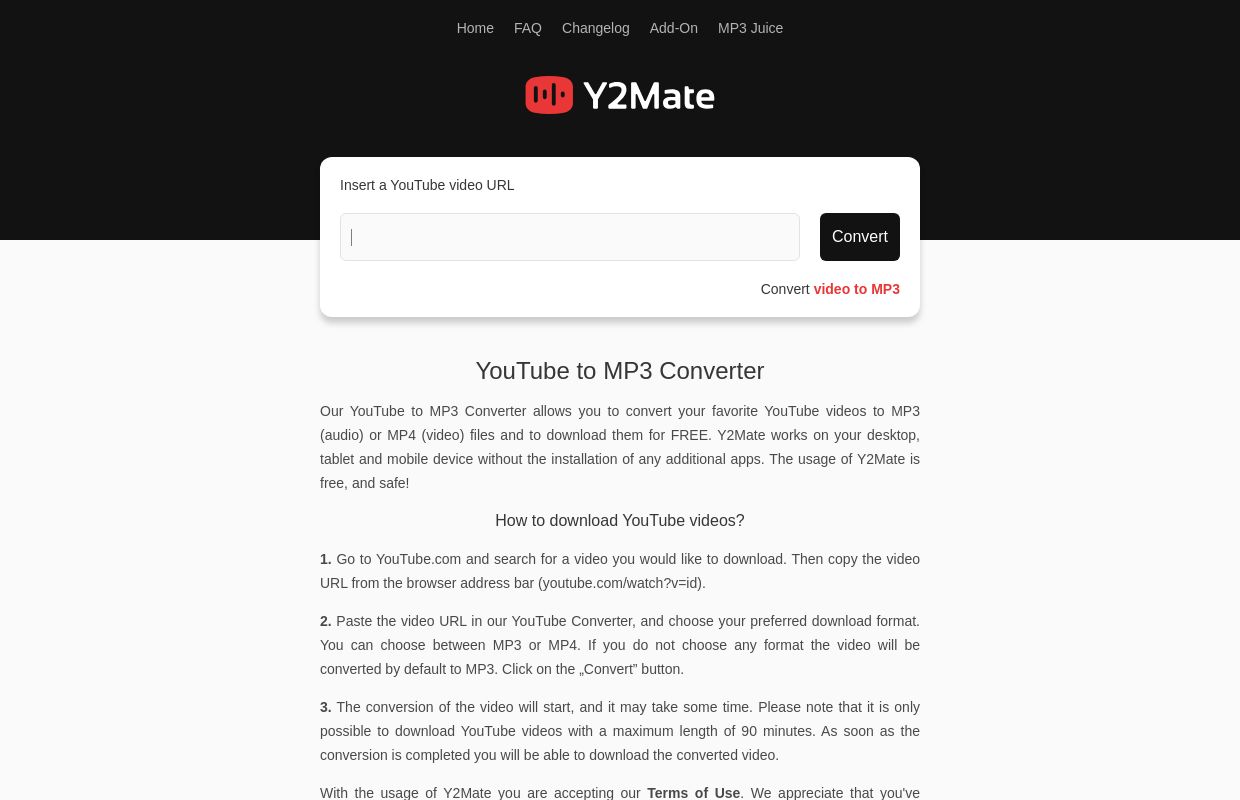 Y2Mate - YouTube to MP3 Converter