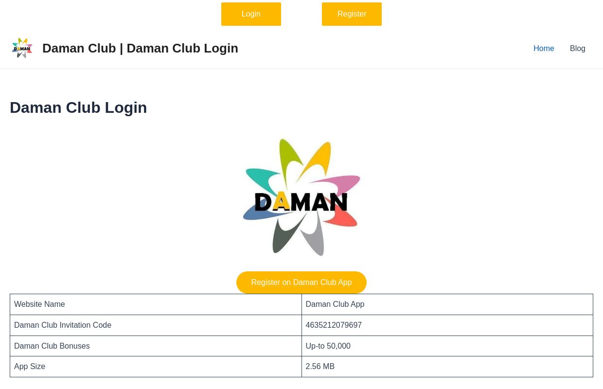 Daman Club | Daman Club Login