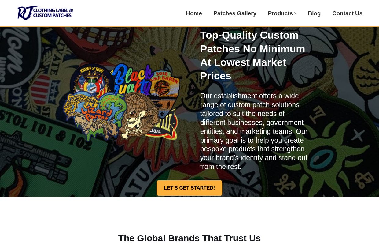 Premium Custom Patches No Minimum | Ruiji Clothing Label
