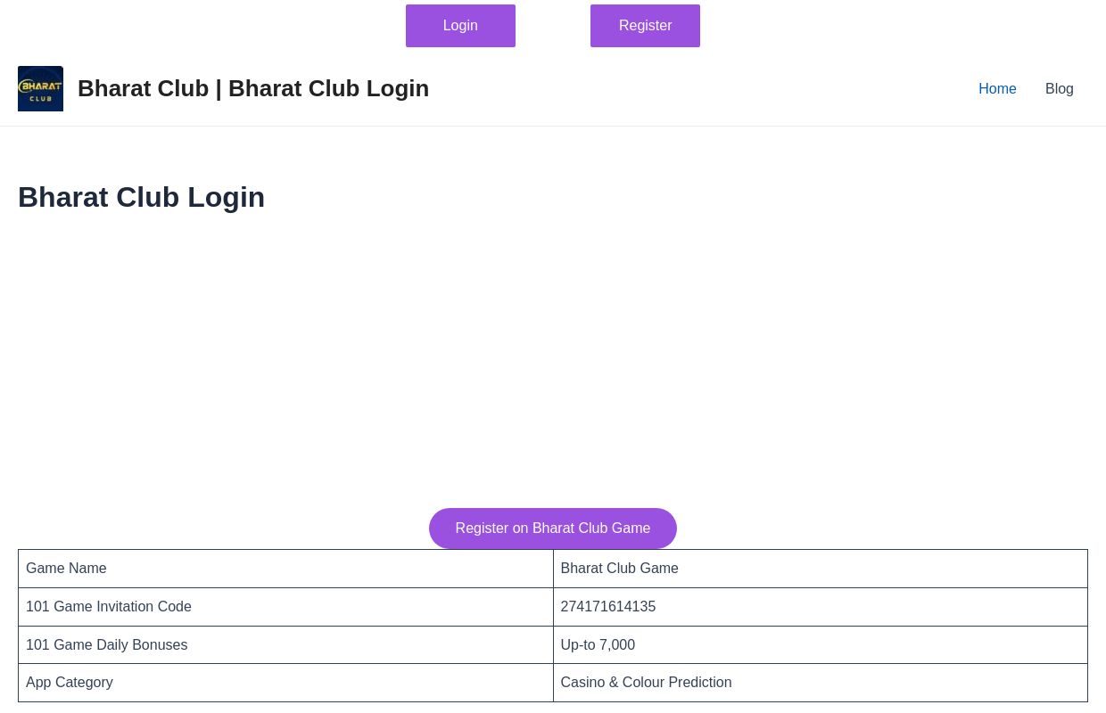 Bharat Club | Bharat Club Login