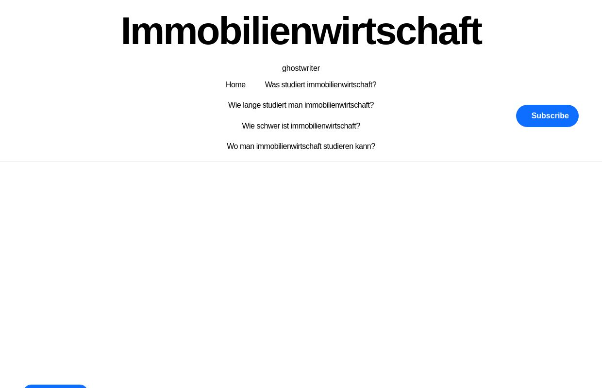 Immobilienwirtschaft – ghostwriter