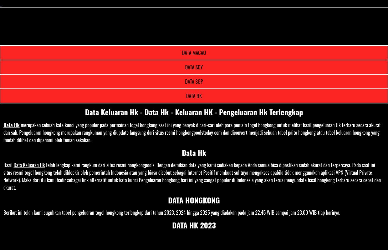 Data Keluaran Hk - Data Hk - Keluaran HK - Pengeluaran Hk Terlengkap
