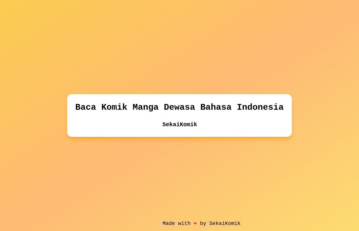 SekaiKomik | Baca Komik Dan Manga Indonesia
