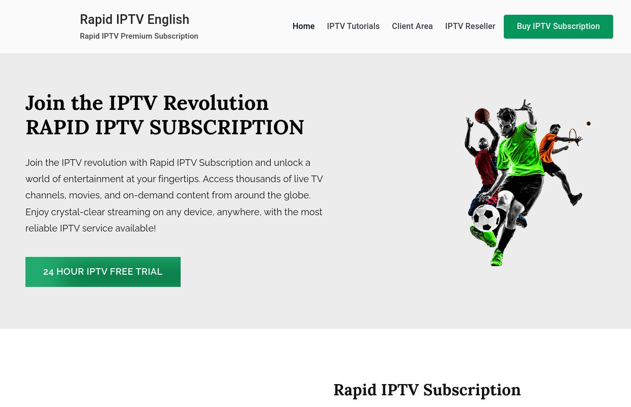 RAPID IPTV pro | Premium IPTV Subscription | Free Trial IPTV