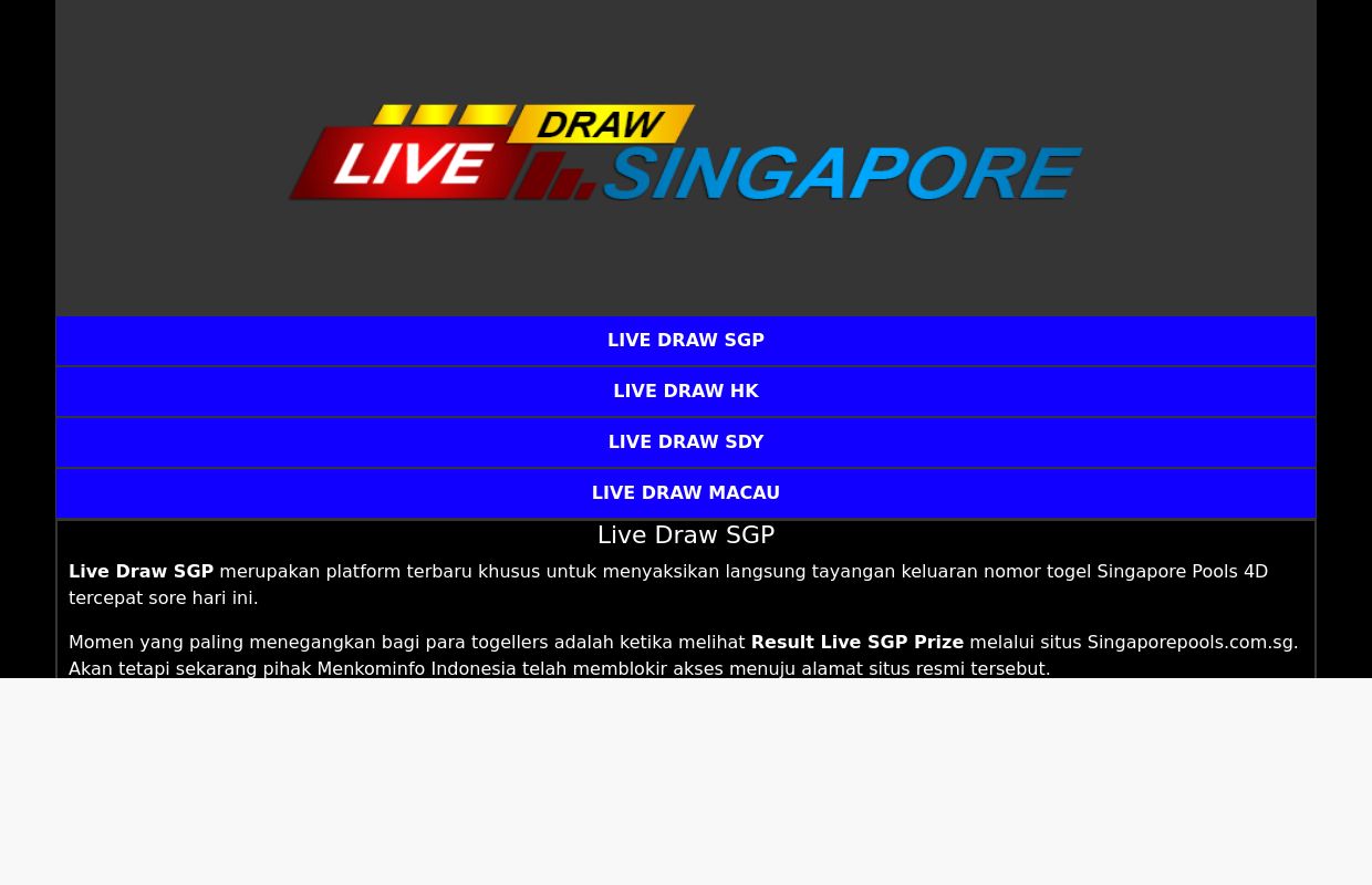 Live Draw SGP - Result Live SGP Prize - Live Draw Singapore