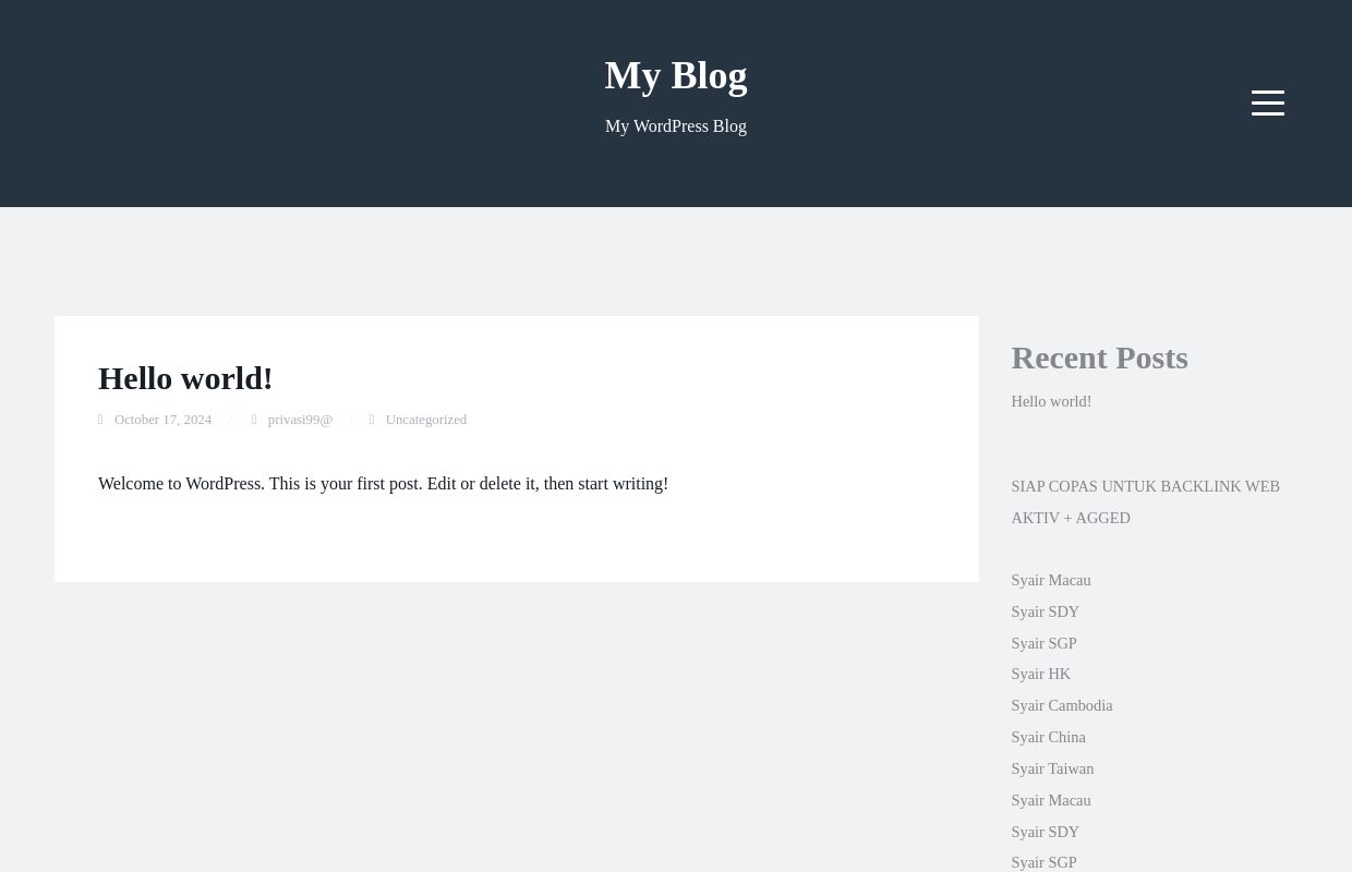 My Blog – My WordPress Blog