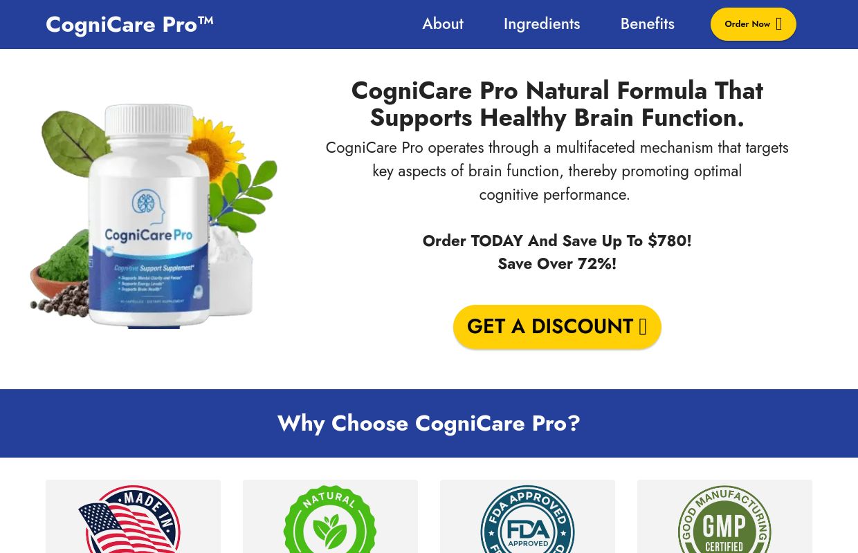 CogniCare Pro® | (Official Site) | Brain Health Support