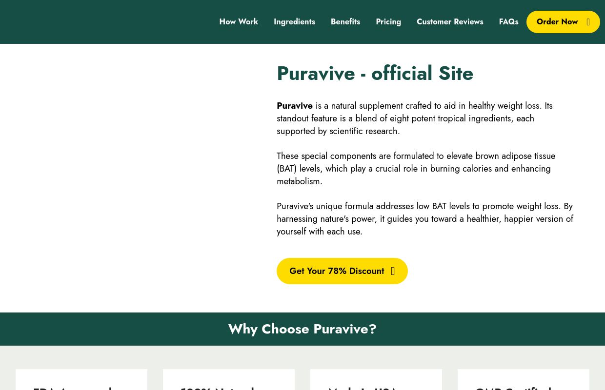 Puravive™ - Trusted Brand for Healthy Weight Loss | Get Now
