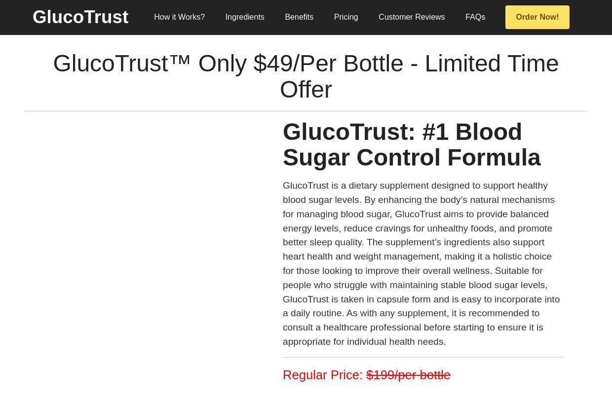 GlucoTrust® | Top-Rated Supplement for Blood Sugar Levels