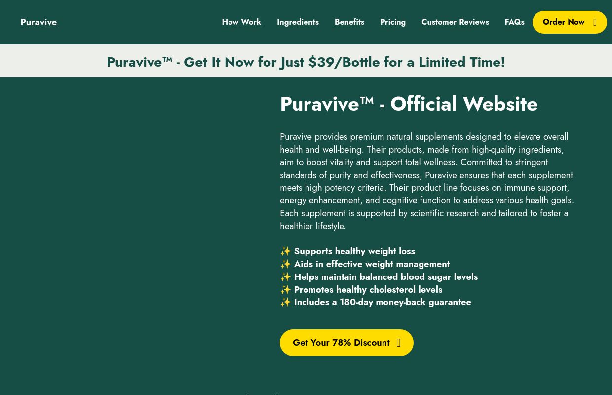 Puravive™ - Natural Weight Loss | Official Site | 100% Money Back Guarantee