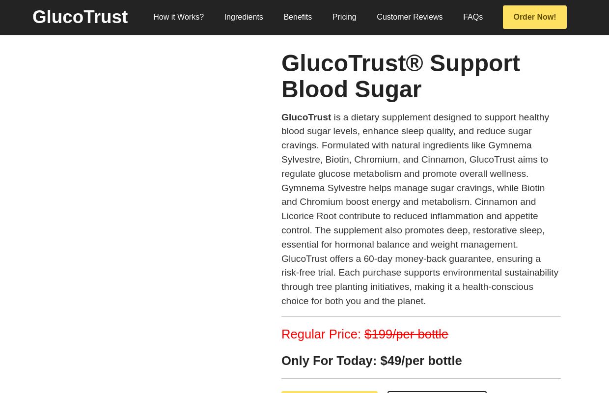 GlucoTrust® | Support Blood Sugar & Improve Sleep