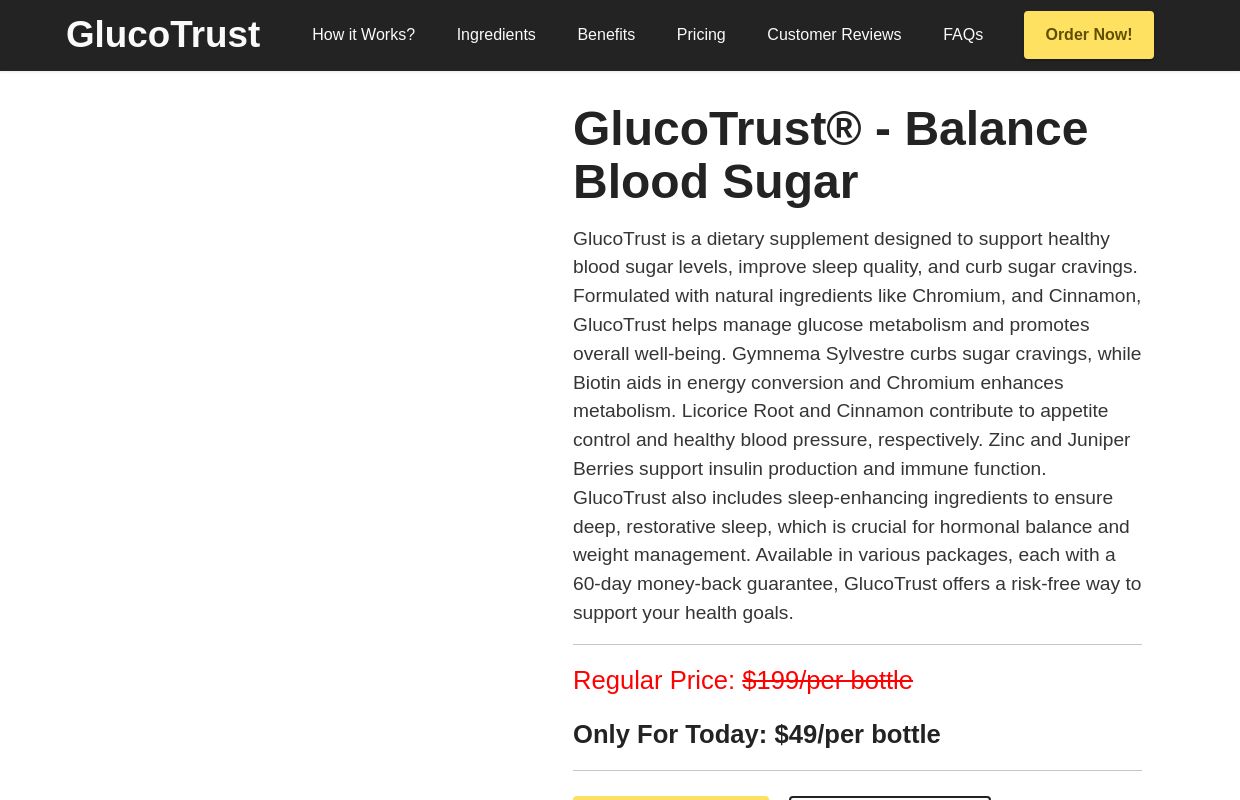 GlucoTrust® | Balance Blood Sugar & Lose Weight Naturally