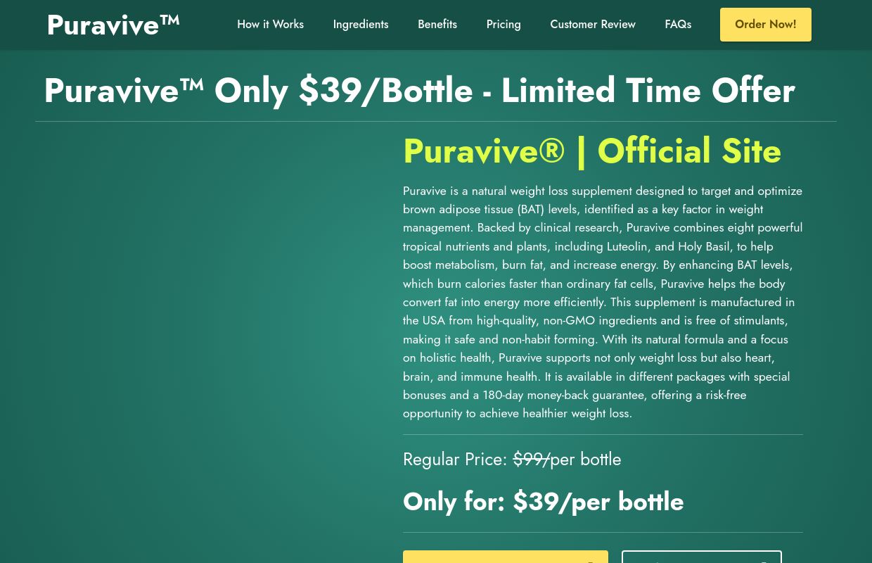 Puravive® | Official Website | Effective Weight Loss Support