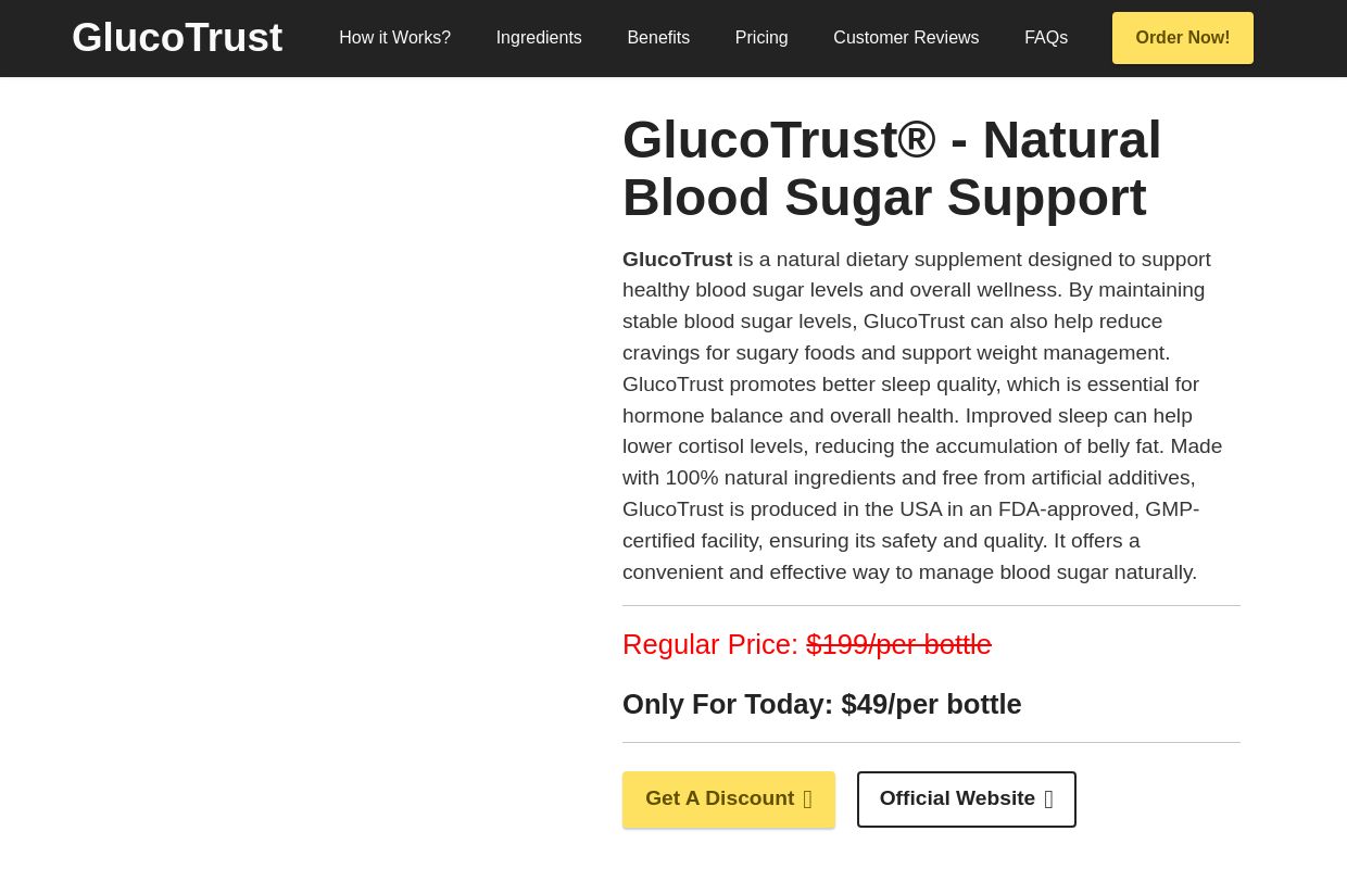 GlucoTrust® | Official Website | Natural Blood Sugar Support