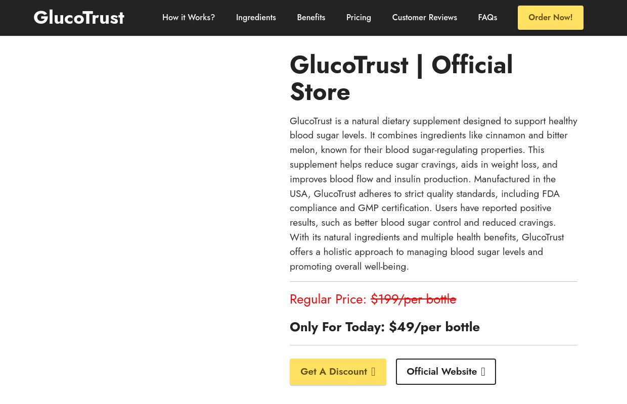 GlucoTrust® Official Site | 100% Natural Blood Sugar