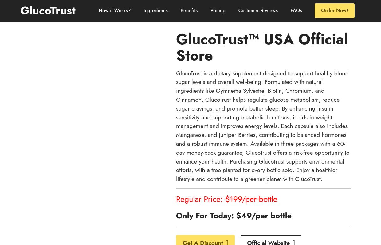 GlucoTrust™ | Natural Blood Sugar Support Supplement