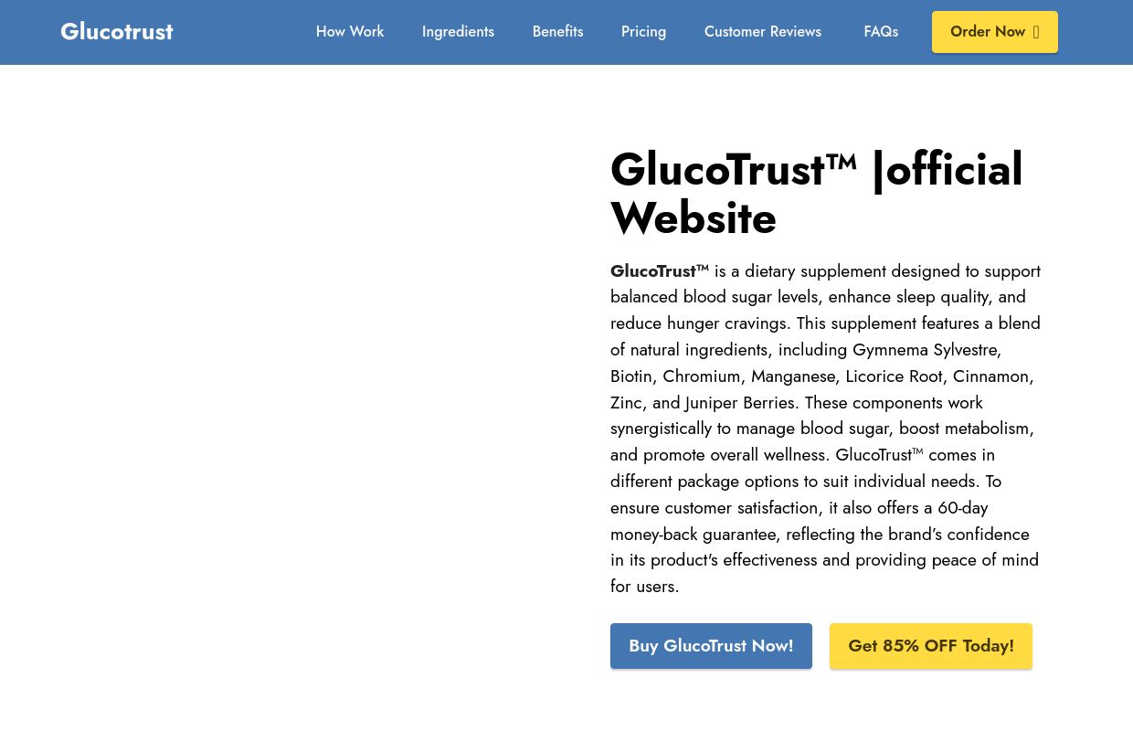 GlucoTrust™: Natural Blood Sugar Support Supplement