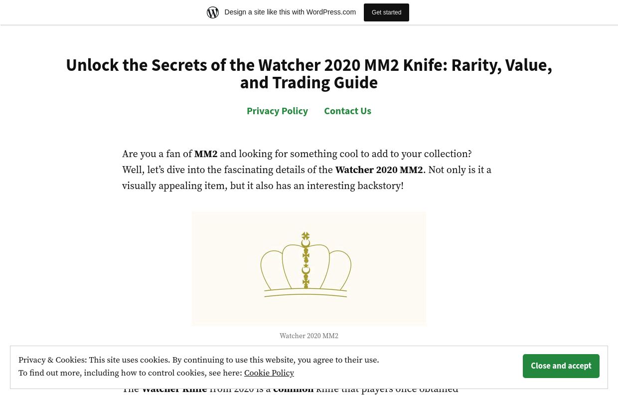 Unlock the Secrets of the Watcher 2020 MM2 Knife: Rarity, Value, and Trading Guide