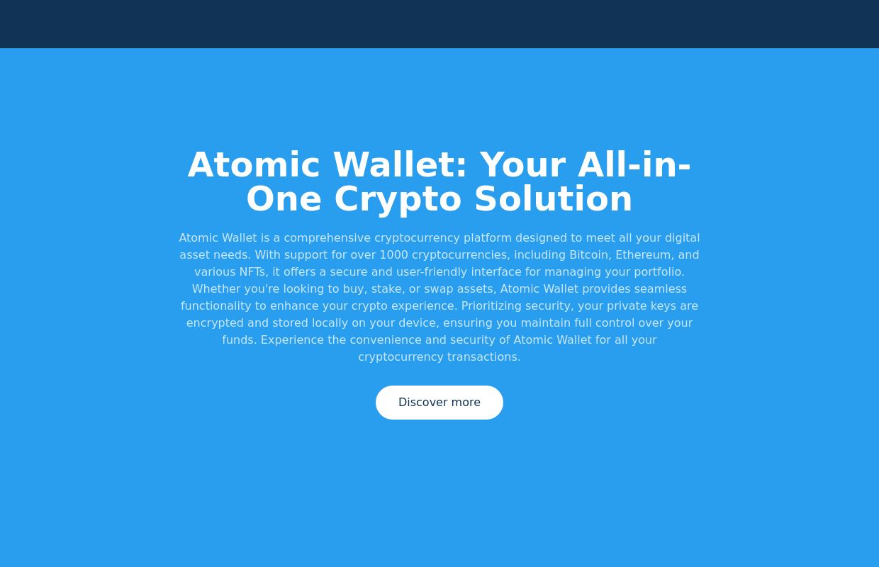 Atomic Wallet: Securely Manage, Buy, Stake & Swap Cryptocurrencies