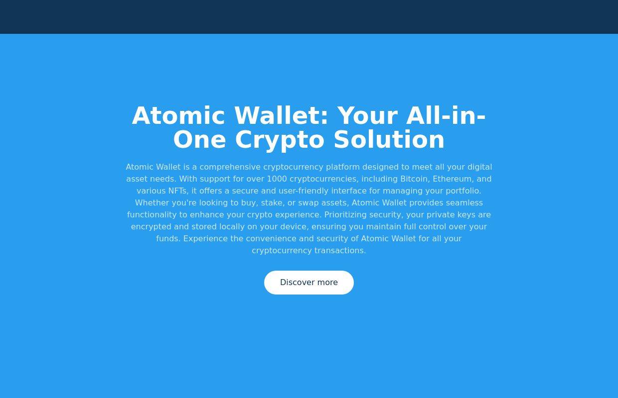 Atomic Wallet: Securely Manage, Buy, Stake & Swap Cryptocurrencies