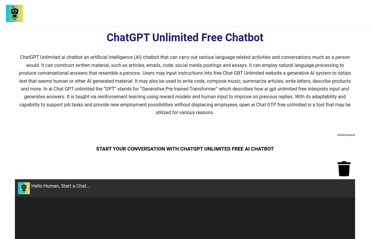 ChatGPT Unlimited Free AI Chatbot