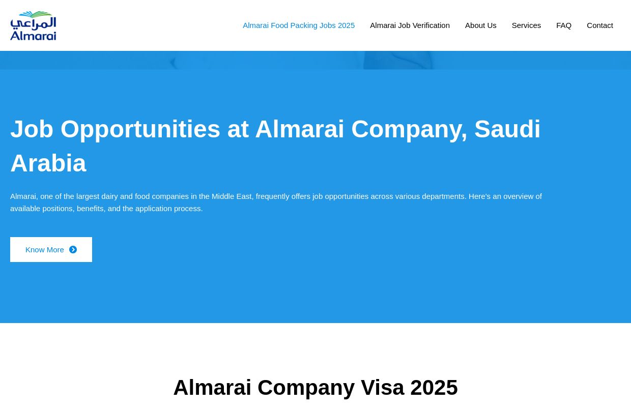 Almarai Food Packing Jobs - Almarai Packing Jobs 2025 - Almarai Company Sponsorship Visa