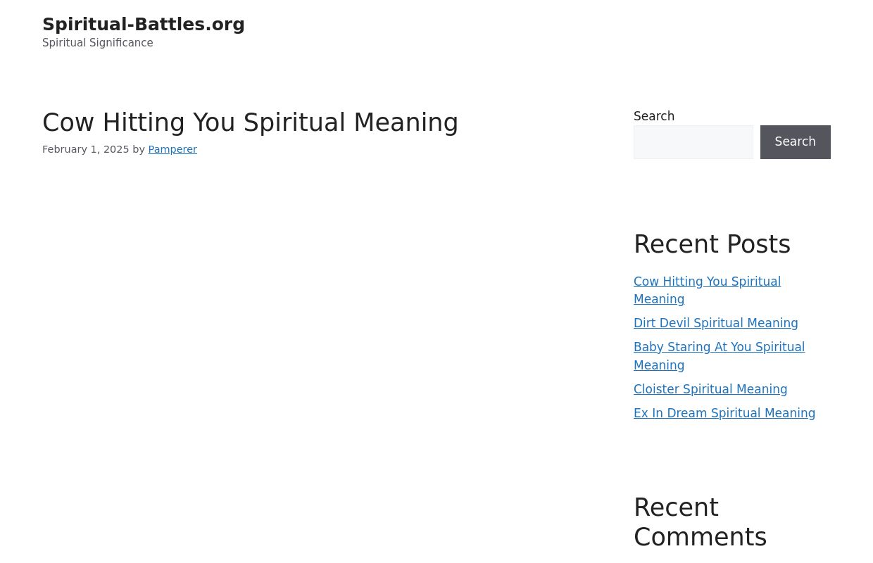 Spiritual-Battles.org - Spiritual Significance