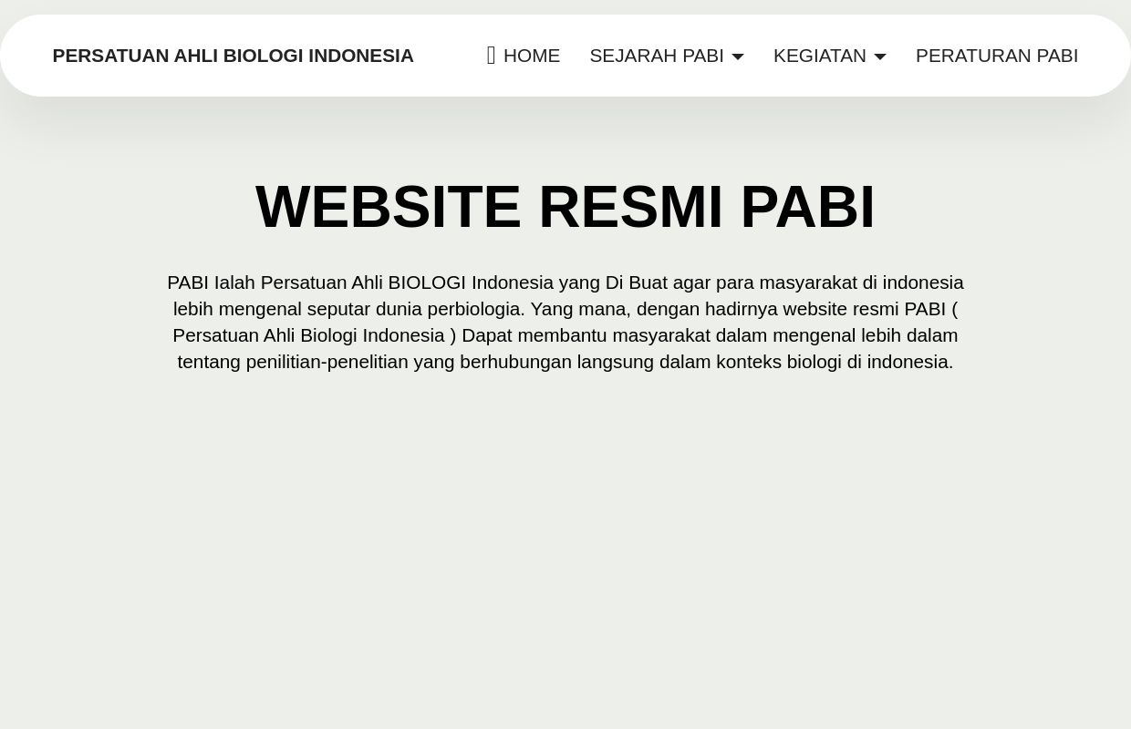 WEBSITE PERSATUAN AHLI BIOLOGI INDONESIA PUSAT