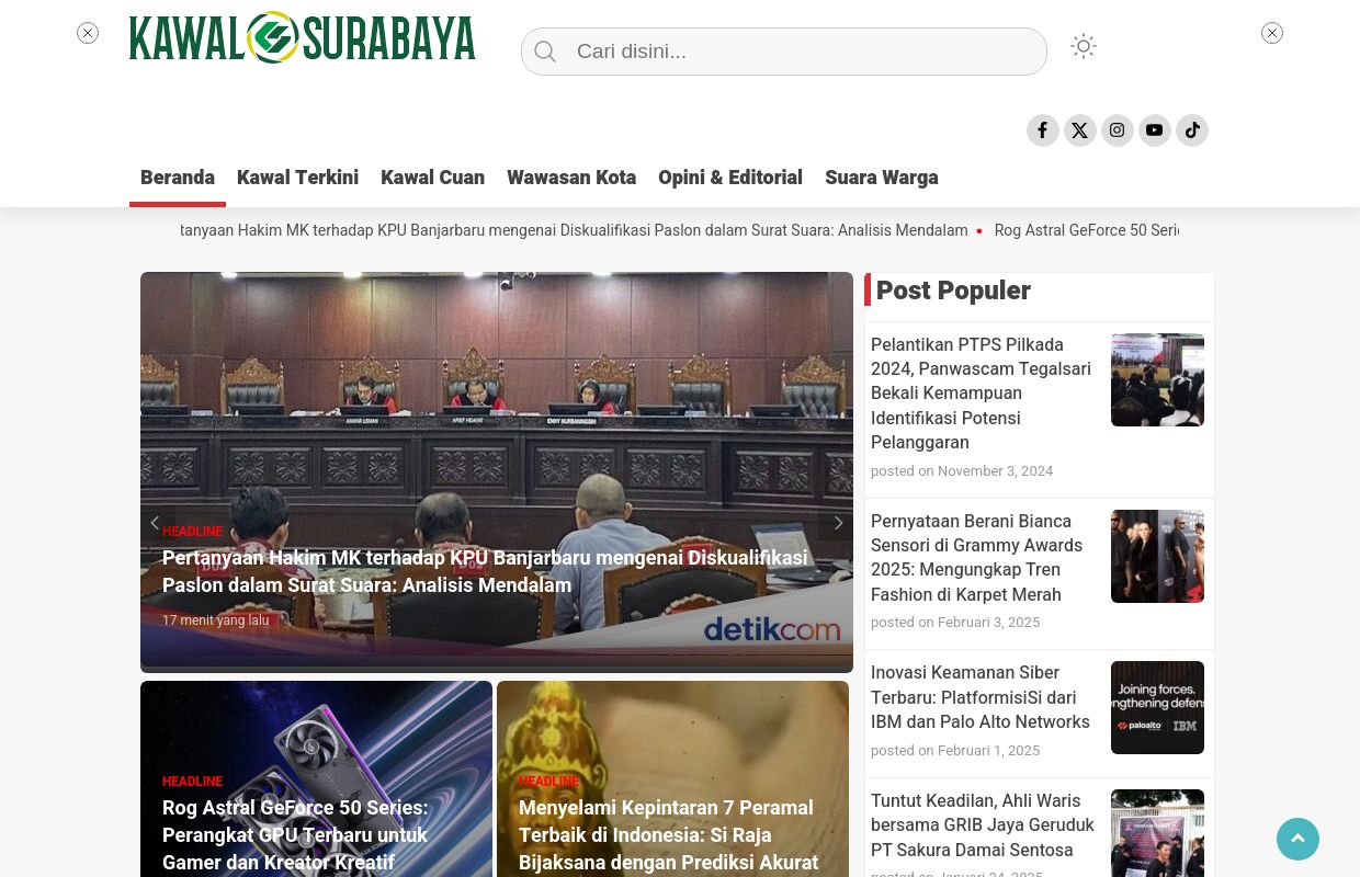 Kawal Surabaya - Kawal Demokrasi, Jaga Surabaya