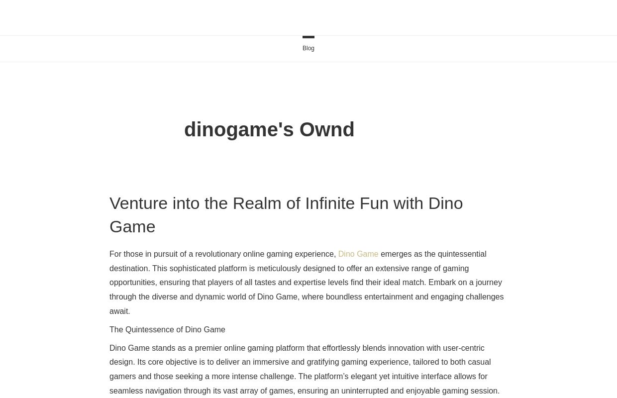 dinogame's Ownd