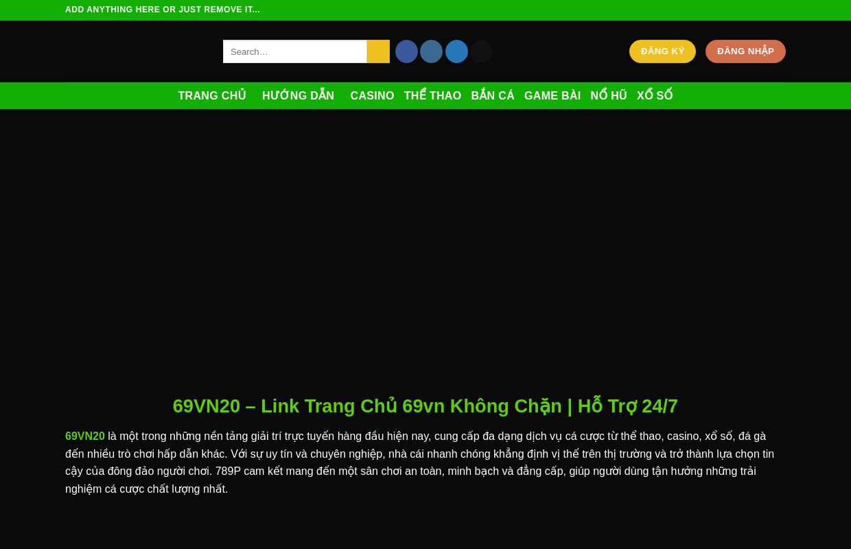 69VN20 - Đăng Nhập Trang Chủ 69vn Mới Nhất Không Chặn