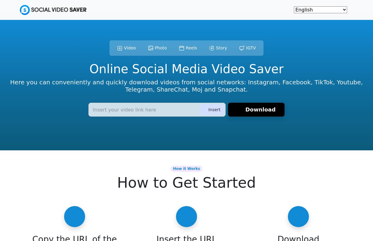 Social Video Saver – Here you can conveniently and quickly download videos from social networks: Instagram, Facebook, TikTok, Youtube, Telegram, ShareChat, Moj and Snapchat.