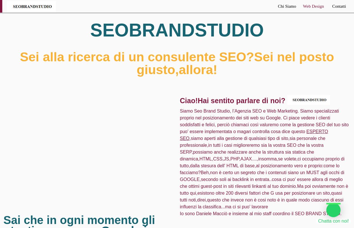 Agenzia SEO  | Primi su Google - Posizionamento e Creazione Siti