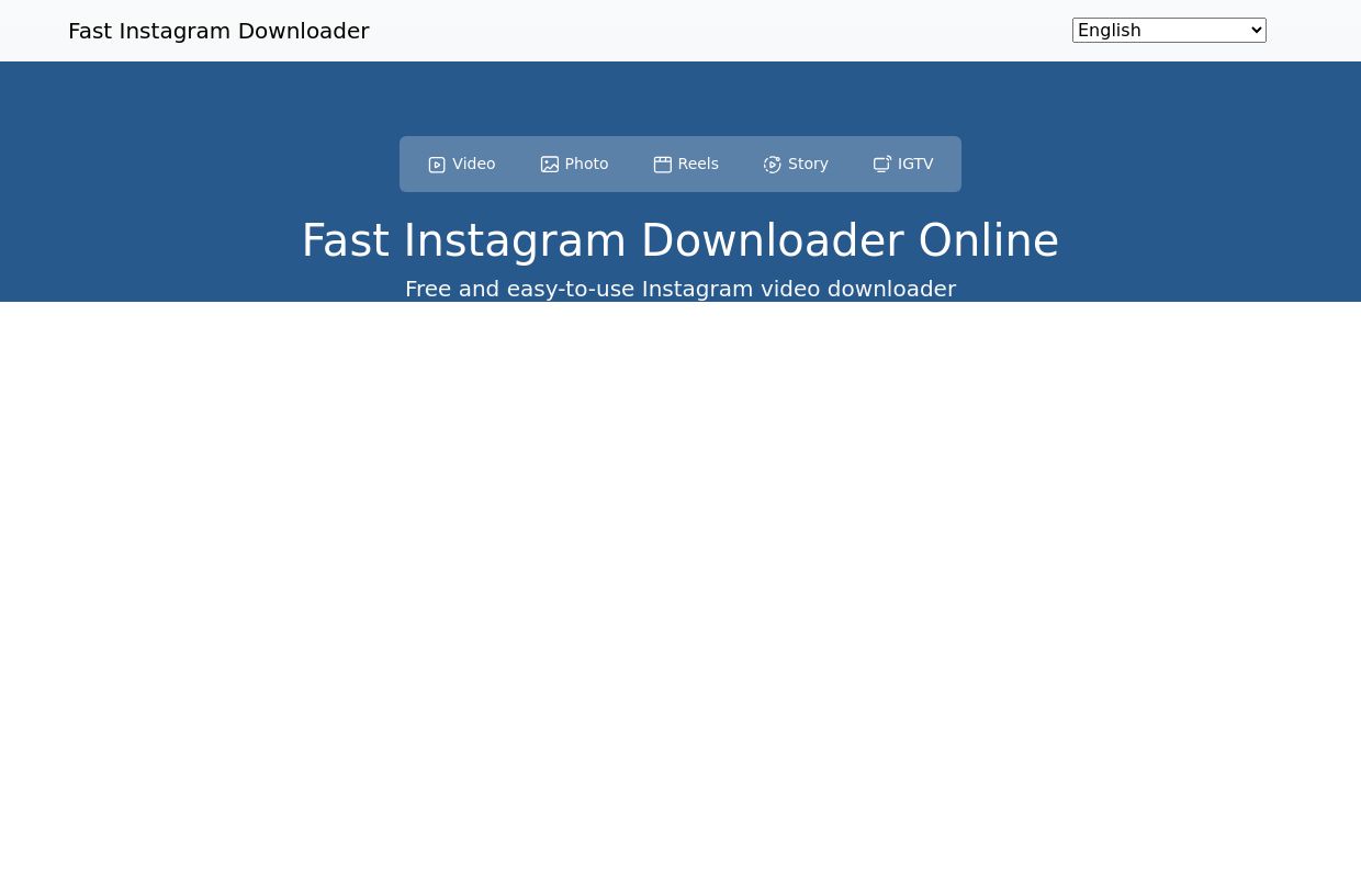 Fast Instagram Downloader – INSTO: 🚀 The ultimate fast online tool to download Instagram Videos, Reels, Photos, IGTV, and Stories for free! ✔️ Save MP4 videos in 4K, HD (720p, 1080p) without watermarks.