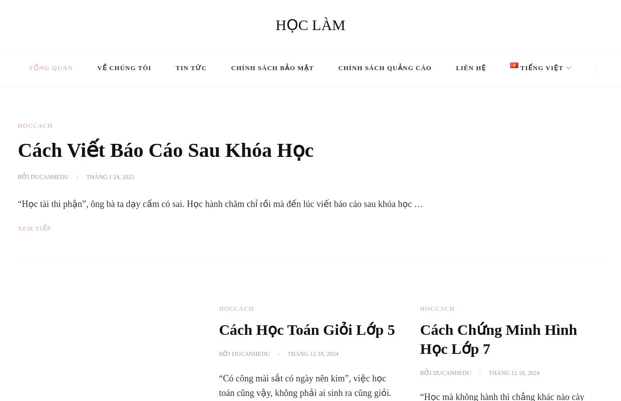 HỌC LÀM -