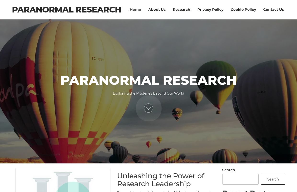 Paranormal Research - Exploring the Mysteries Beyond Our World