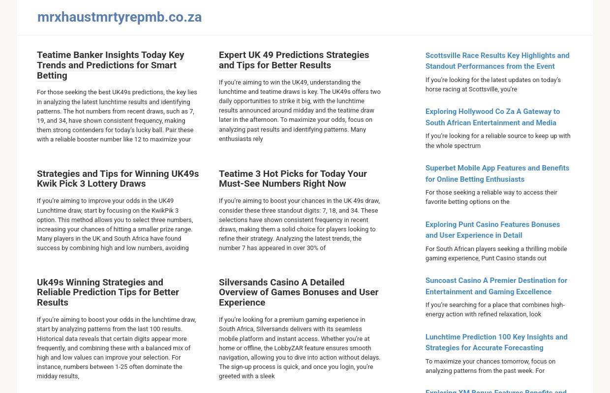 mrxhaustmrtyrepmb.co.za