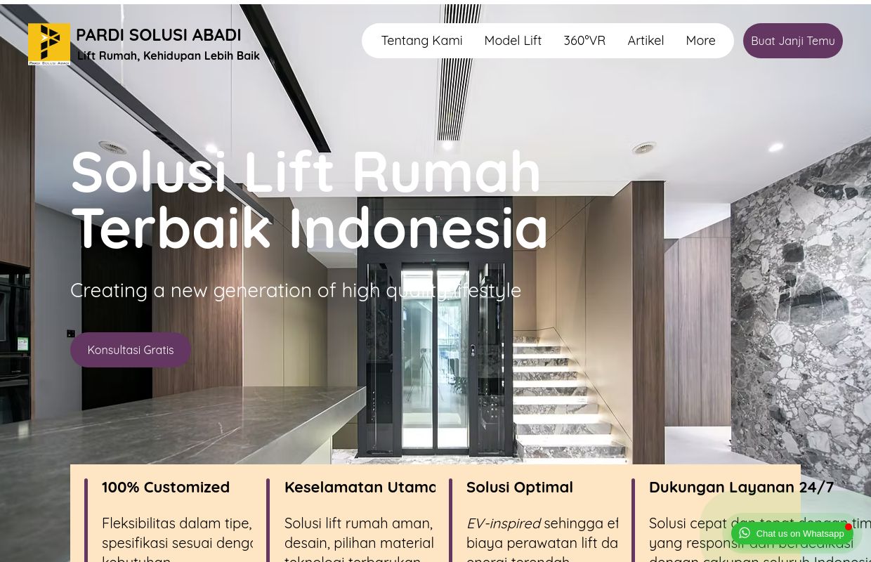 Home Lift Rumah Modern dan Hemat Energi | Pardi Solusi Abadi