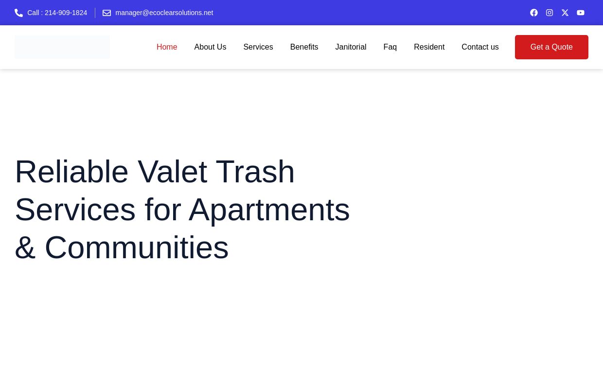 Valet Trash Collection Dallas - EcoClear Solutions LLC