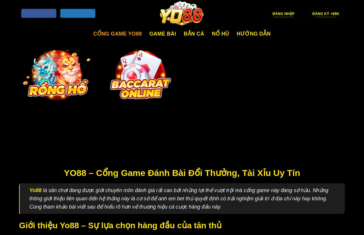 YO88 – Cổng Game Uy Tín Tặng 88K Chơi Game Bài, Tài Xỉu