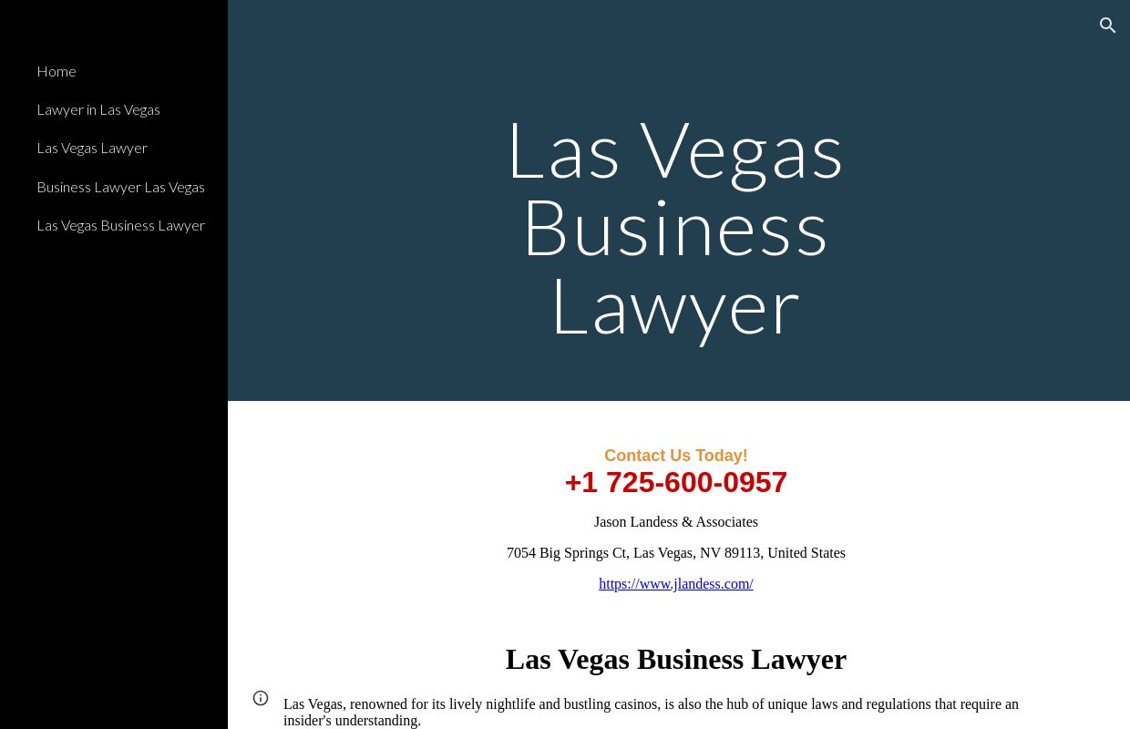 Jason Landess & Associates - Las Vegas Business Lawyer