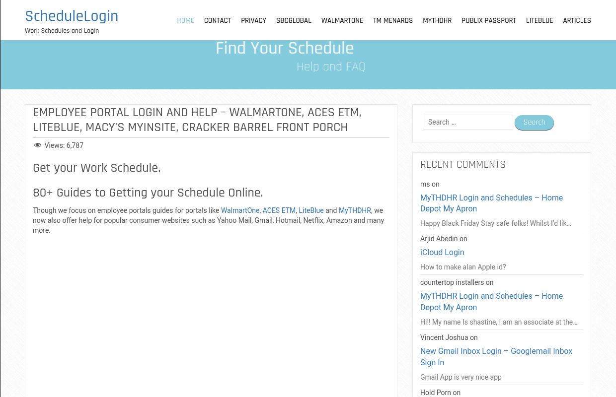 Employee Portal Login and Help: Walmartone, Aces ETM, Liteblue, Macy's MyInsite, Cracker Barrel Front Porch