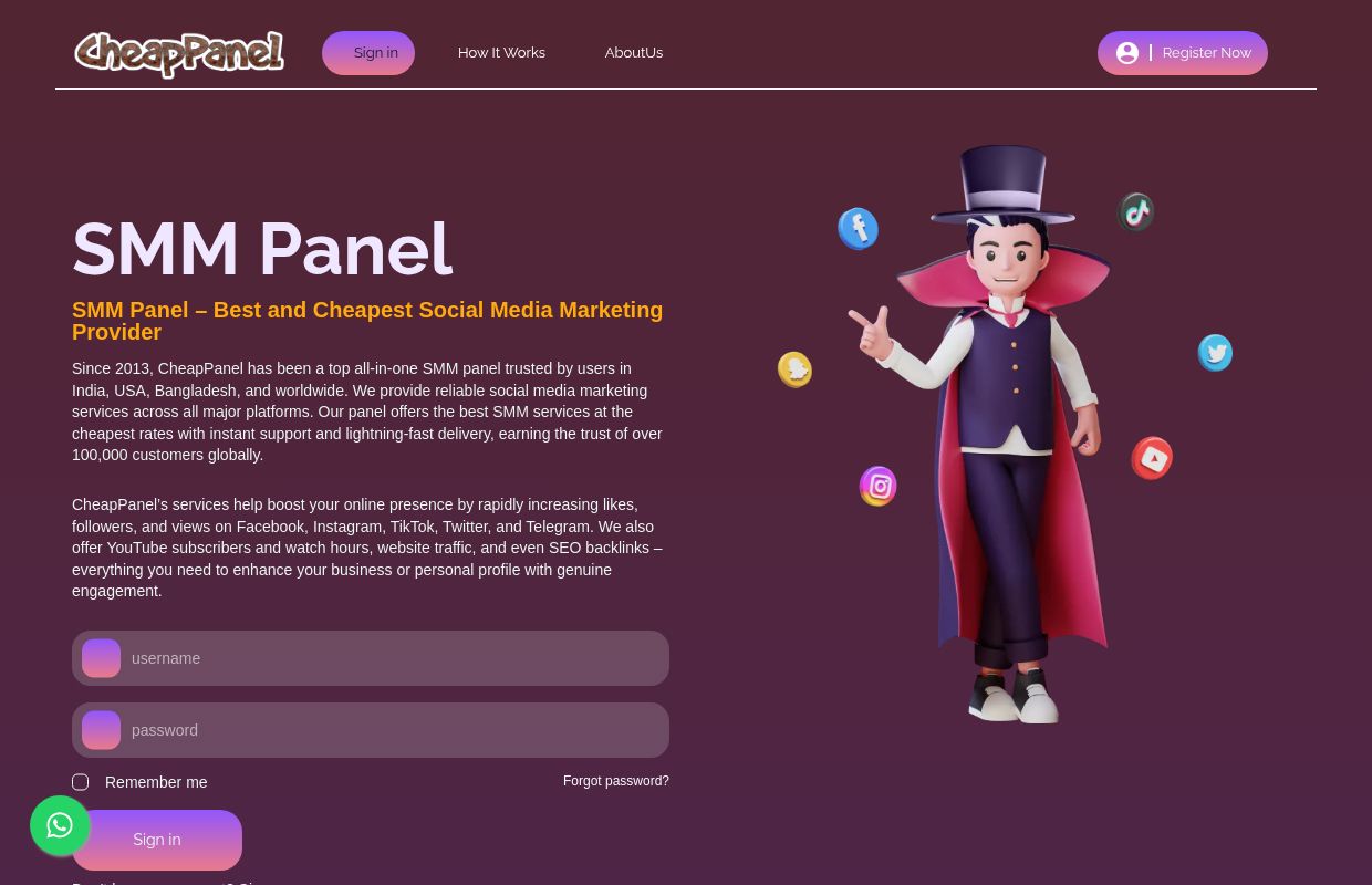 SMM Panel Best Cheapest Services Provider - CheapPanel.com