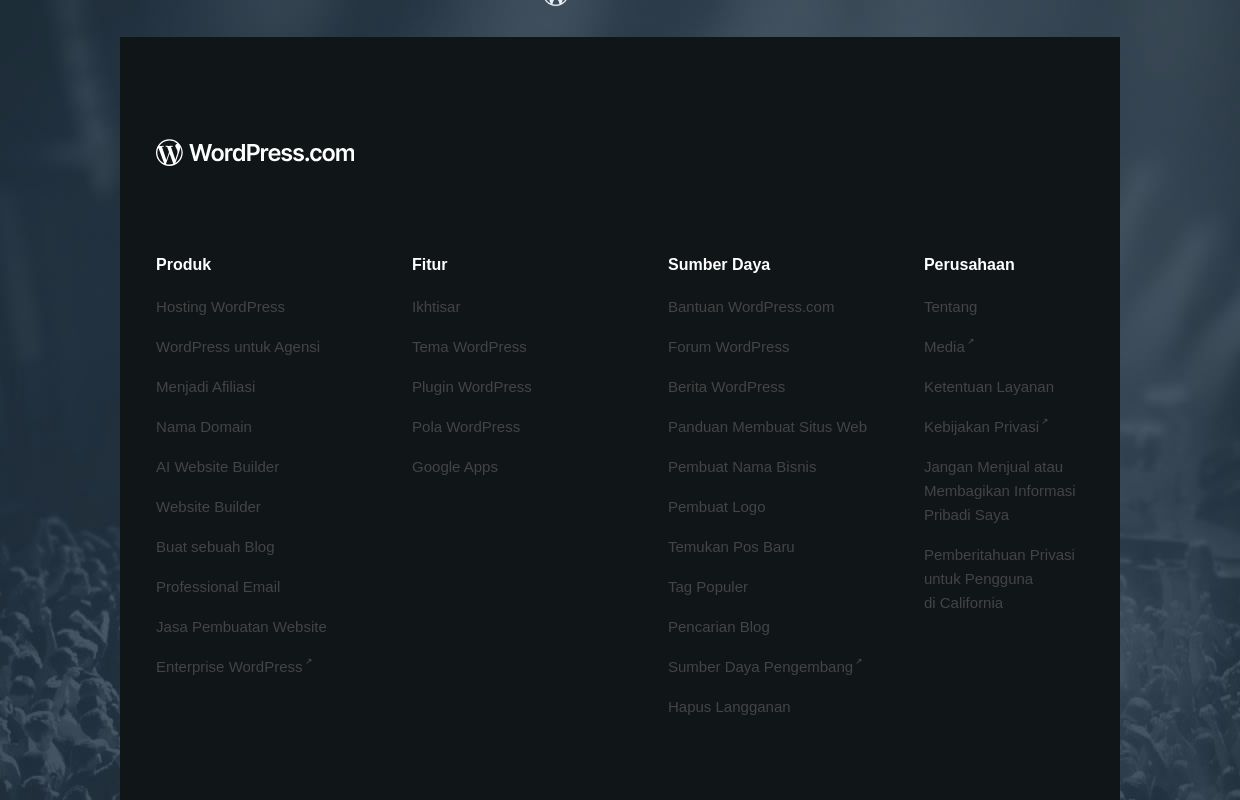 WordPress.com — Silakan mulai Blog Gratis Anda di sini!