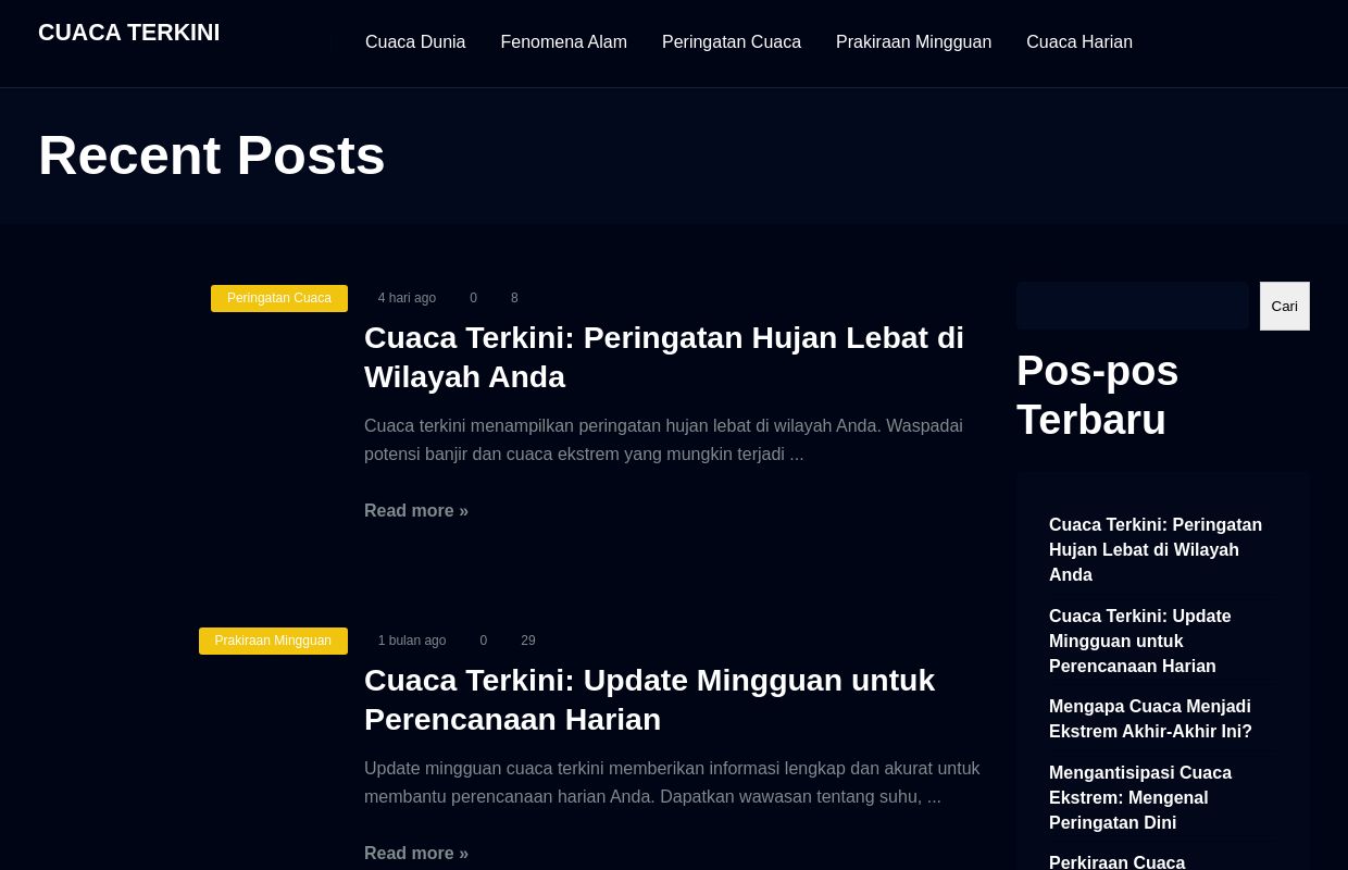 Cuaca Terkini » Perkiraan Cuaca
